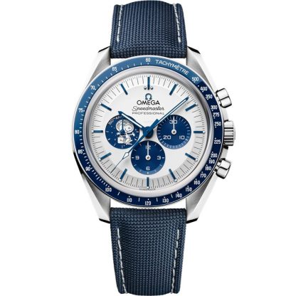 Omega Accès exclusif «Silver Snoopy Award» Speedmaster Série Anniversaire 42 mm, acier sur bracelet en nylon 310.32.42.50.02.001