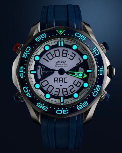 Omega America's Cup Seamaster Regatta 46,75 mm, titane sur bracelet caoutchouc 216.92.46.79.10.001 – Image 5