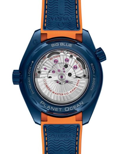 Omega Big Blue Seamaster Planet Ocean 600M 45,5 mm, céramique bleue sur bracelet caoutchouc 215.92.46.22.03.001 – Image 2