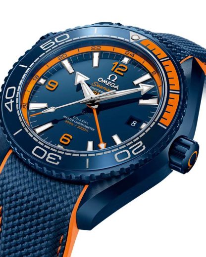 Omega Big Blue Seamaster Planet Ocean 600M 45,5 mm, céramique bleue sur bracelet caoutchouc 215.92.46.22.03.001 – Image 3