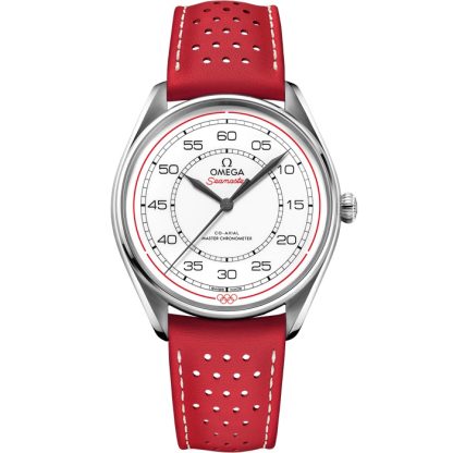 Omega Coffret en édition limitée Seamaster Chronométreur Officiel des Jeux Olympiques 39,5 mm, acier sur bracelet en cuir 522.32.40.20.04.004