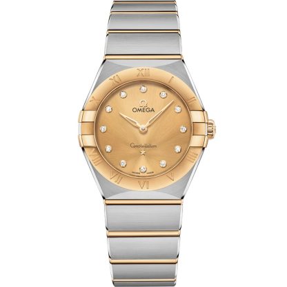 Omega Constellation 28 mm, acier - or jaune sur acier - or jaune 131.20.28.60.58.001