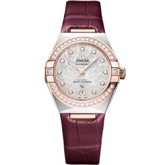 Omega Constellation 29 mm, acier - or « Sedna™ » sur alligator 131.28.29.20.52.001