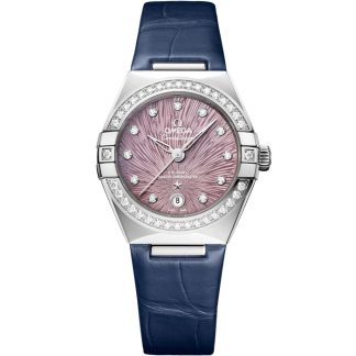 Omega Constellation 29 mm, acier sur alligator 131.18.29.20.60.001
