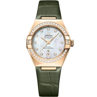Omega Constellation 29 mm, or Moonshine™ sur alligator 131.58.29.20.55.003
