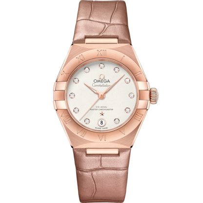 Omega Constellation 29 mm, or Sedna™ sur bracelet en cuir 131.53.29.20.52.002