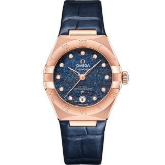 Omega Constellation 29 mm, or Sedna™ sur bracelet en cuir 131.53.29.20.99.001