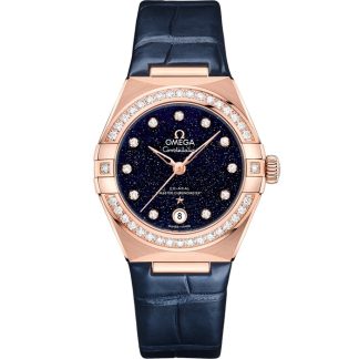 Omega Constellation 29 mm, or Sedna™ sur bracelet en cuir 131.58.29.20.53.003