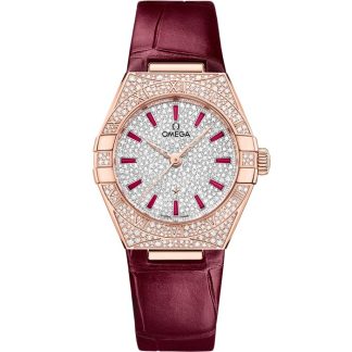Omega Constellation 29 mm, or Sedna™ sur bracelet en cuir 131.58.29.20.99.001