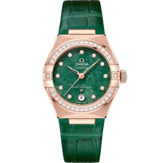 Omega Constellation 29 mm, or Sedna™ sur bracelet en cuir 131.58.29.20.99.004