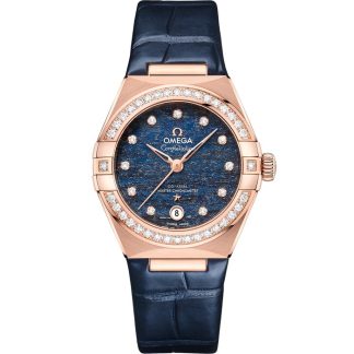 Omega Constellation 29 mm, or Sedna™ sur bracelet en cuir 131.58.29.20.99.006