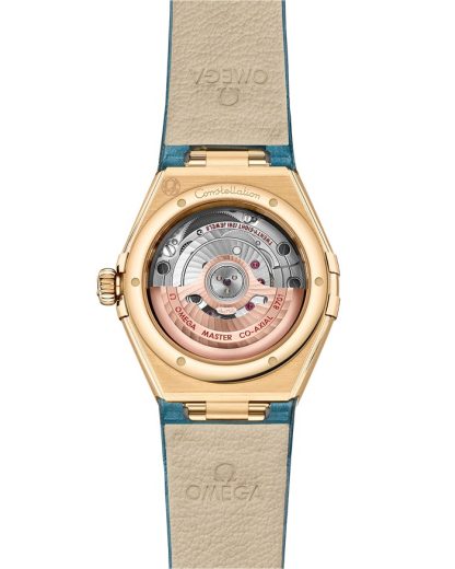 Omega Constellation 29 mm, or jaune sur bracelet en cuir 131.53.29.20.52.001 – Image 2