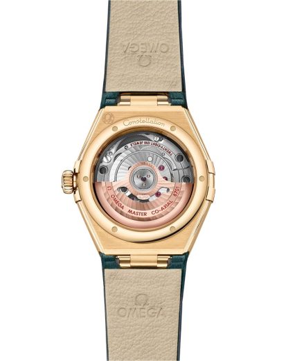 Omega Constellation 29 mm, or jaune sur bracelet en cuir 131.53.29.20.58.001 – Image 2