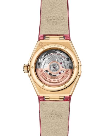 Omega Constellation 29 mm, or jaune sur bracelet en cuir 131.58.29.20.55.001 – Image 2