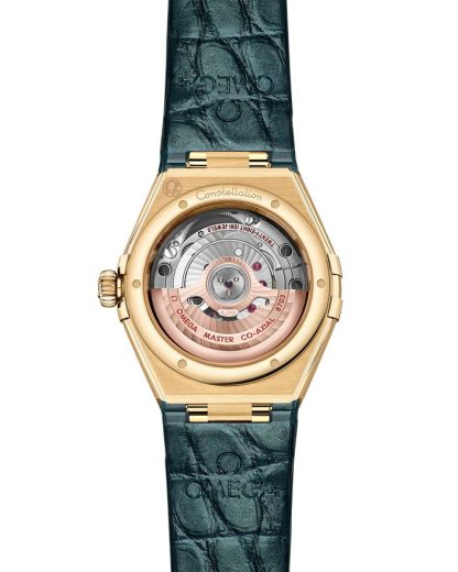Omega Constellation 29 mm, or jaune sur bracelet en cuir 131.58.29.20.99.002 – Image 2