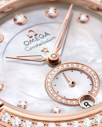 Omega Constellation 34 mm, acier - or « Sedna™ » sur bracelet en cuir 131.28.34.20.55.001 – Image 3