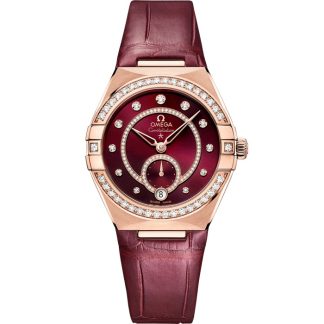 Omega Constellation 34 mm, or Sedna™ sur bracelet en cuir 131.58.34.20.61.001