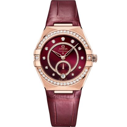 Omega Constellation 34 mm, or Sedna™ sur bracelet en cuir 131.58.34.20.61.001