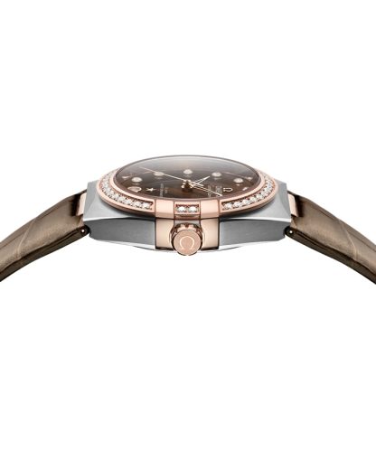 Omega Constellation 36 mm, acier - or « Sedna™ » sur bracelet en cuir 131.28.36.20.63.001 – Image 3