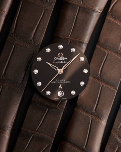 Omega Constellation 36 mm, acier - or « Sedna™ » sur bracelet en cuir 131.28.36.20.63.001 – Image 6