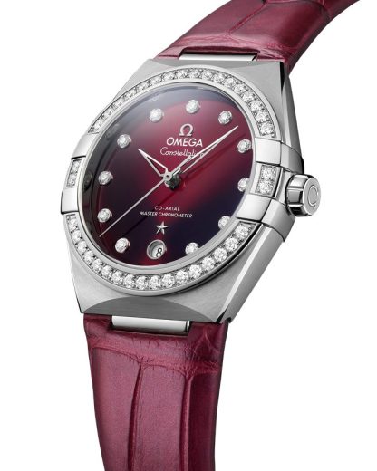 Omega Constellation 36 mm, acier sur bracelet en cuir 131.18.36.20.61.001 – Image 3