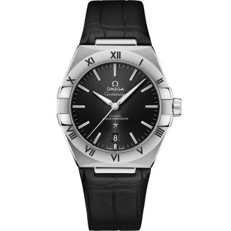 Omega Constellation 39 mm, acier sur bracelet en cuir 131.13.39.20.01.001