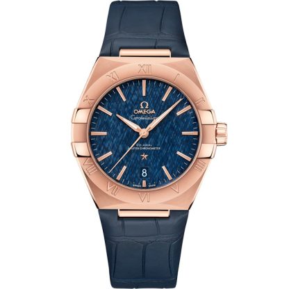 Omega Constellation 39 mm, or Sedna™ sur bracelet en cuir 131.53.39.20.03.001