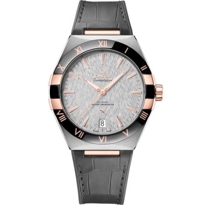Omega Constellation 41 mm, acier - or « Sedna™ » sur bracelet en cuir 131.23.41.21.06.001