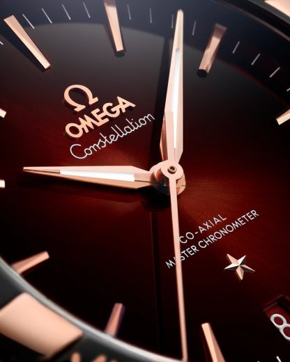 Omega Constellation 41 mm, acier - or « Sedna™ » sur bracelet en cuir 131.23.41.21.11.001 – Image 3