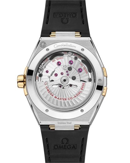 Omega Constellation 41 mm, acier - or jaune sur bracelet en cuir 131.23.41.21.10.001 – Image 2