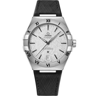 Omega Constellation 41 mm, acier sur bracelet caoutchouc 131.12.41.21.06.001