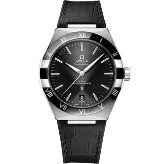 Omega Constellation 41 mm, acier sur bracelet en cuir 131.33.41.21.01.001