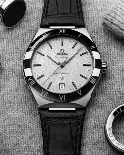Omega Constellation 41 mm, acier sur bracelet en cuir 131.33.41.21.06.001 – Image 5