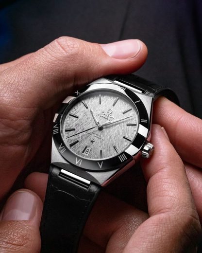 Omega Constellation 41 mm, acier sur bracelet en cuir 131.33.41.21.06.001 – Image 6