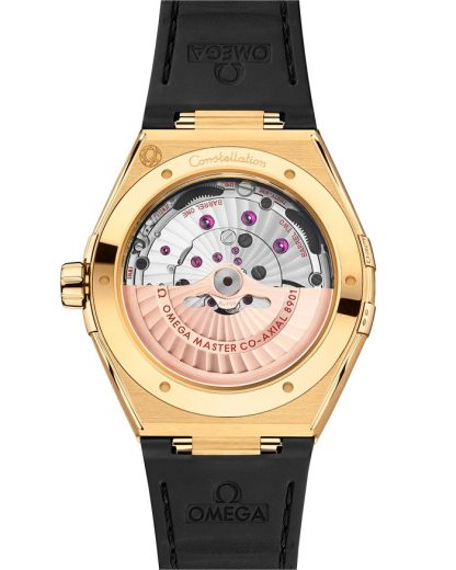 Omega Constellation 41 mm, or jaune sur bracelet en cuir 131.63.41.21.01.001 – Image 2