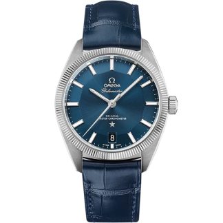 Omega Constellation Globemaster 39 mm, acier sur bracelet en cuir 130.33.39.21.03.001