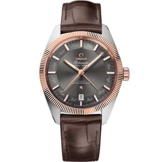 Omega Constellation Globemaster 41 mm, acier - or « Sedna™ » sur bracelet en cuir 130.23.41.22.06.001