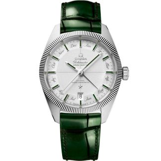 Omega Constellation Globemaster 41 mm, platine sur bracelet en cuir 130.93.41.22.99.002