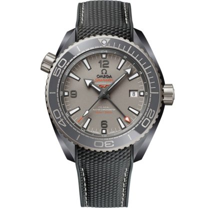 Omega Dark Grey Seamaster Planet Ocean 600M 45,5 mm, céramique grise sur bracelet caoutchouc 215.92.46.22.99.002