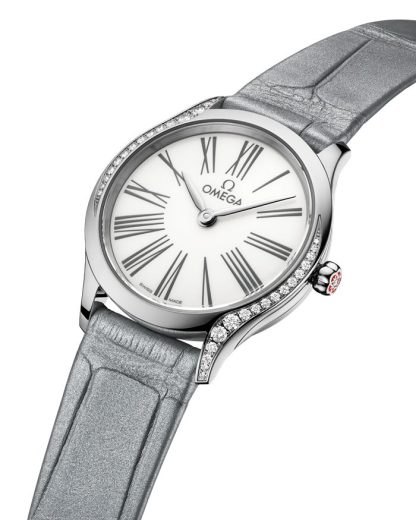 Omega De Ville Mini Trésor 26 mm, acier sur alligator 428.18.26.60.04.001 – Image 3