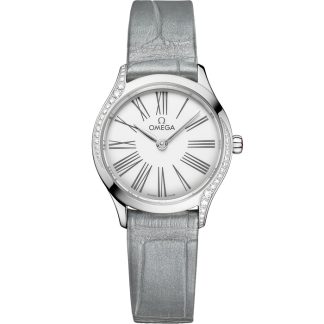Omega De Ville Mini Trésor 26 mm, acier sur alligator 428.18.26.60.04.001