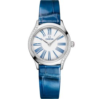 Omega De Ville Mini Trésor 26 mm, acier sur alligator 428.18.26.60.04.002
