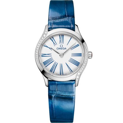 Omega De Ville Mini Trésor 26 mm, acier sur alligator 428.18.26.60.04.002