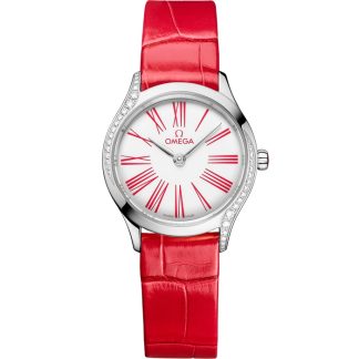 Omega De Ville Mini Trésor 26 mm, acier sur alligator 428.18.26.60.04.003