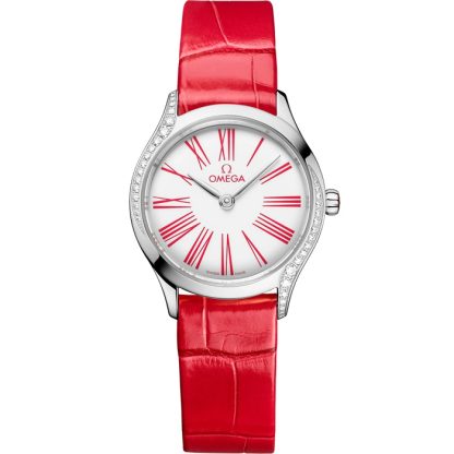 Omega De Ville Mini Trésor 26 mm, acier sur alligator 428.18.26.60.04.003