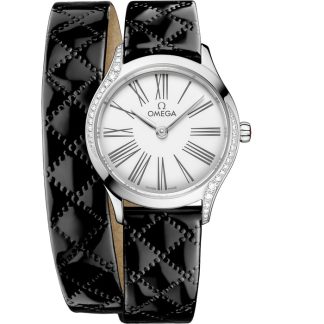 Omega De Ville Mini Trésor 26 mm, acier sur bracelet en cuir 428.17.26.60.04.007