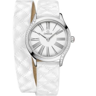 Omega De Ville Mini Trésor 26 mm, acier sur bracelet en cuir 428.17.26.60.04.008