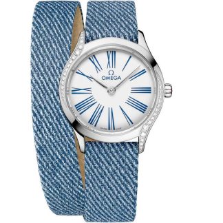 Omega De Ville Mini Trésor 26 mm, acier sur bracelet en cuir 428.17.26.60.04.009