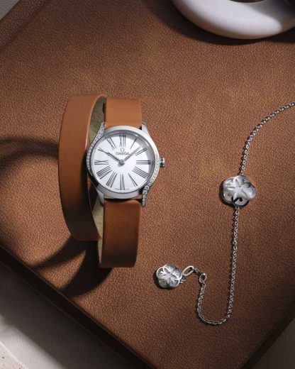 Omega De Ville Mini Trésor 26 mm, acier sur cuir 428.17.26.60.04.005 – Image 3