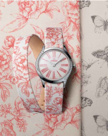 Omega De Ville Mini Trésor 26 mm, acier sur toile de jouy 428.17.26.60.04.003 – Image 7